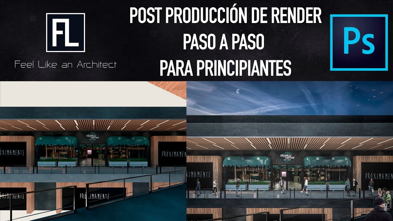 Post producción en Photoshop de render- Explicado paso a paso para principiantes