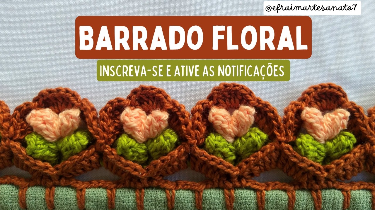 Barrado de crochê FLORAL 💐