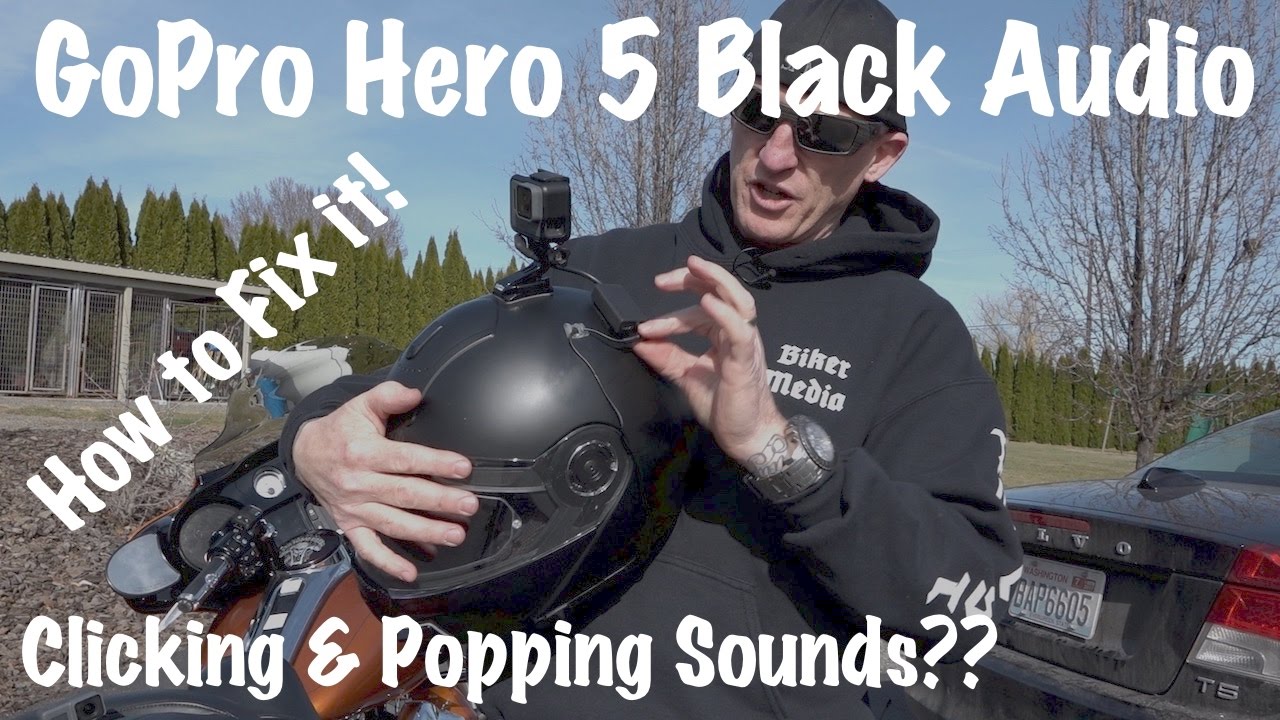 Motovlog GoPro Hero 5 Black Audio Mic Problem Clicking & Popping-How To Fix