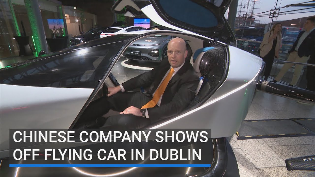 Latest Chinese EV maker to enter Irish market shows off flying car at official launch in Dublin