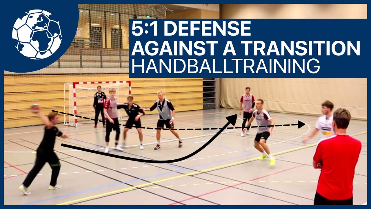 5:1 Defence against Transition from Halfback - Handballtraining Hedin Nøtterøy | Handball inspires