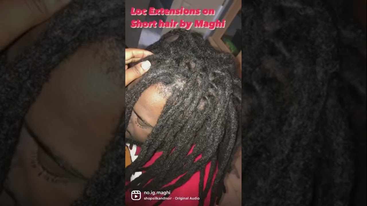 Loc Extensions on short hair looks natural