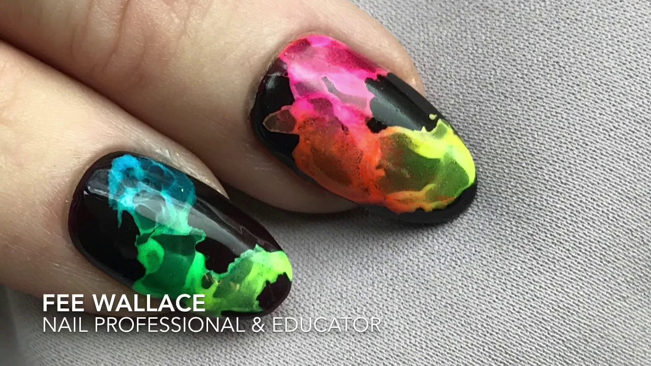 CND™ Shellac™ Smoke Nail Art with Lecenté™ Neons