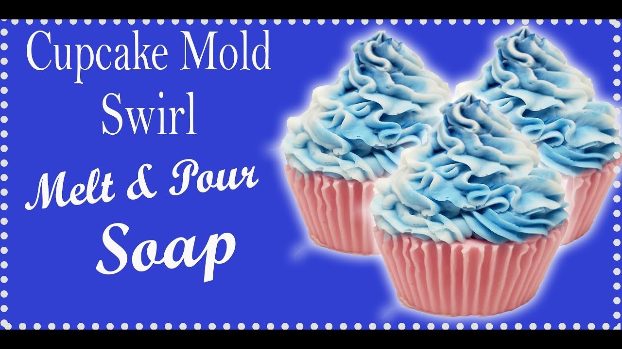 Cupcake Melt and Pour Soap Swirl Using Silicone Mold