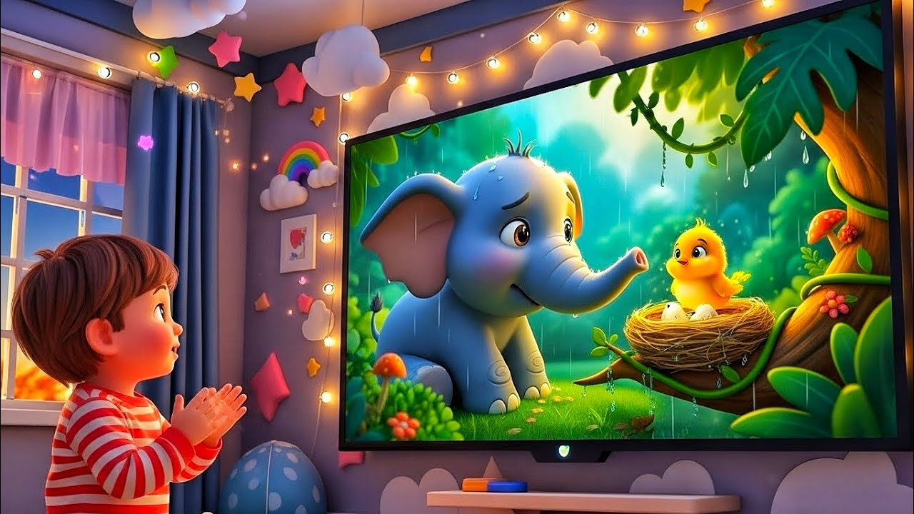 मोटू हाथी और बारिश का डर 🐘🌧️ | Motu Elephant Story | Moral Story for Kids