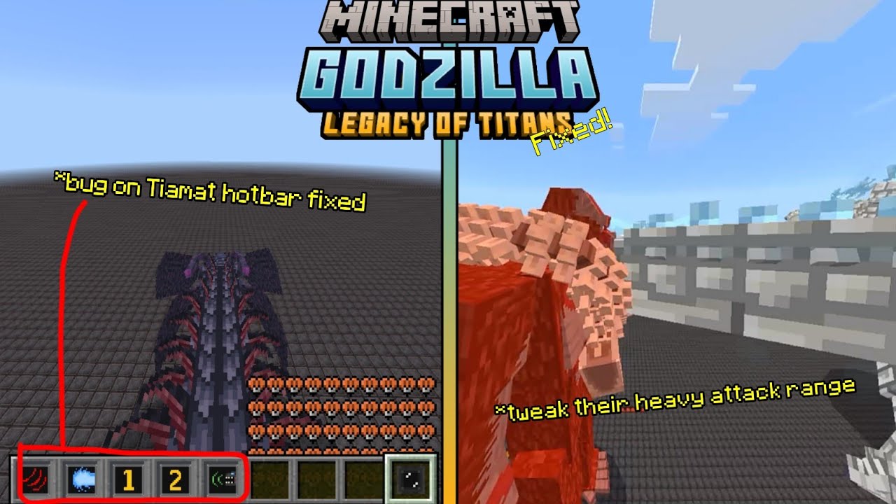 GODZILLA Legacy of Titans Add-on (FIXED) [PART 1] Showcase – Minecraft PE