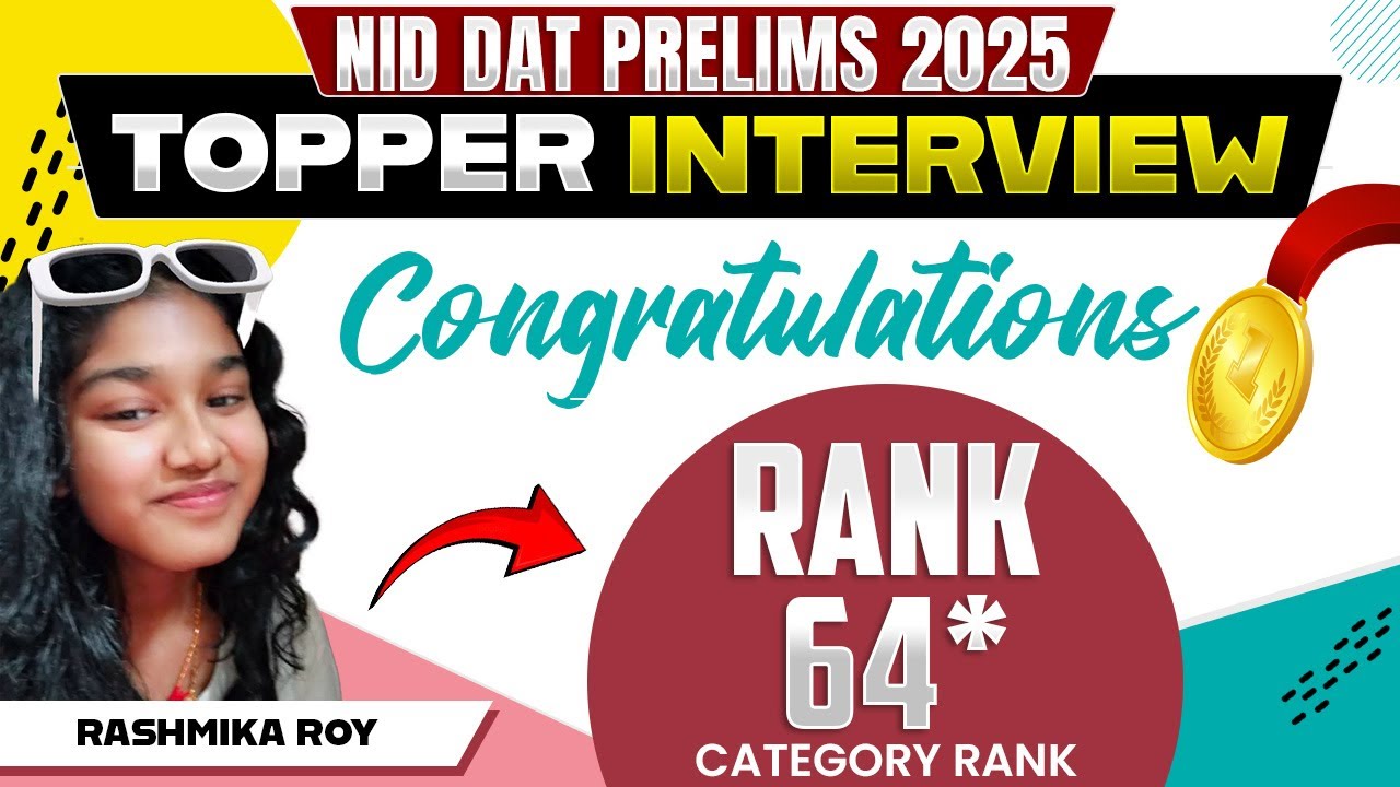 Rashmika Roy | Rank- 64* | NID Pre (2025) Topper Interview | PW Design & Arch
