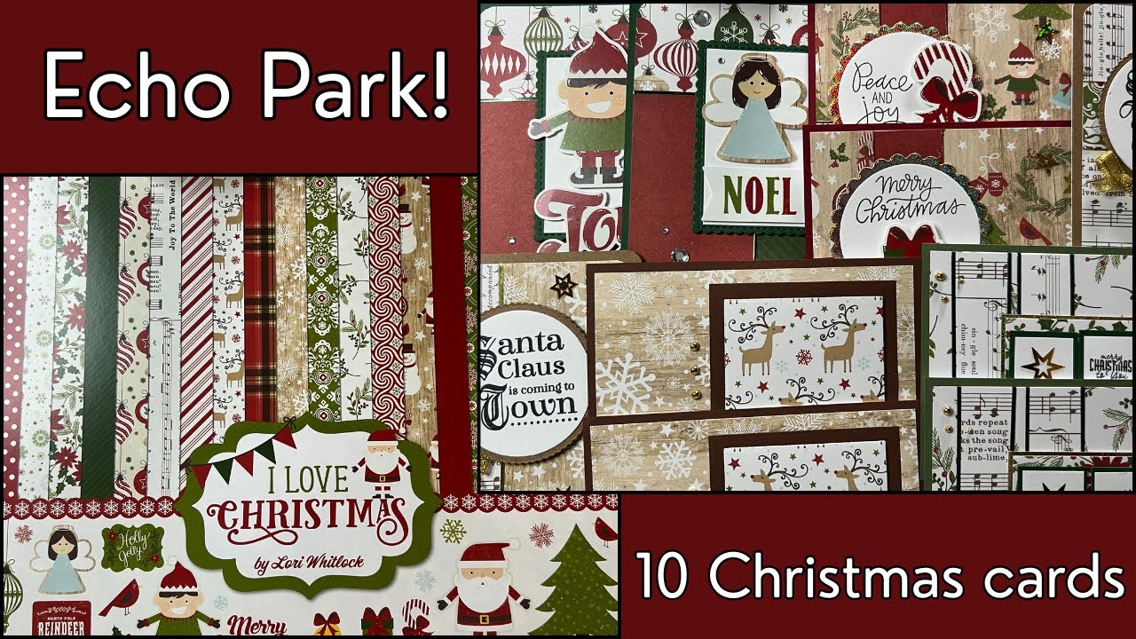 Echo Park❣️ 10 Christmas Cards - I love Christmas 🎄