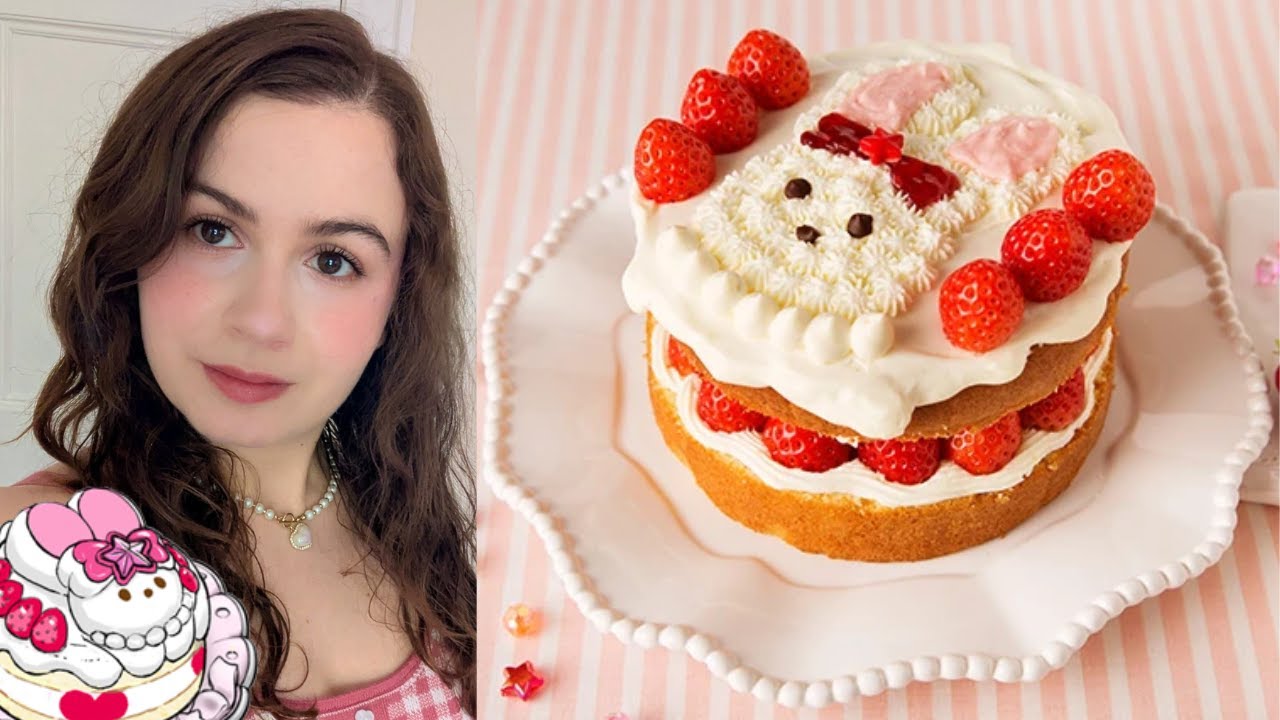precure a la mode rabbit shortcake 🍰 bake with me