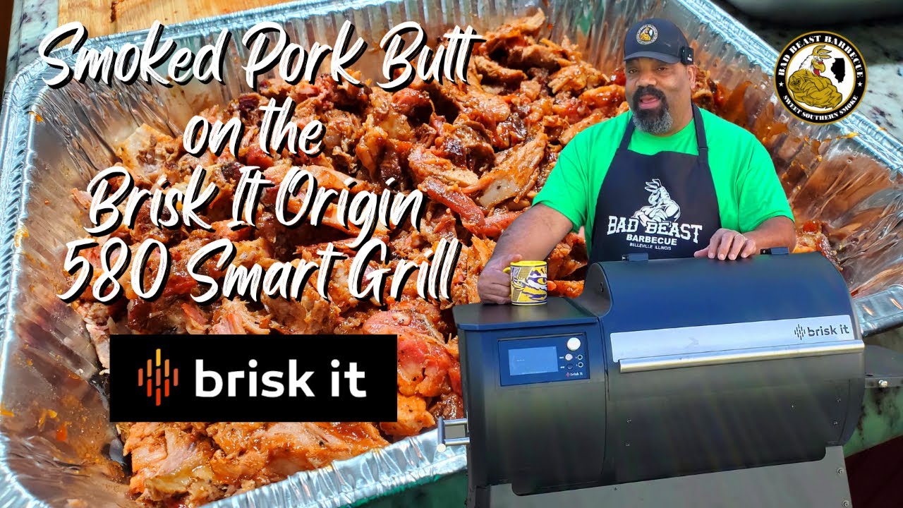 Smoked Pork Butt on the Brisk It Origin-580 Smart Grill @briskitgrills