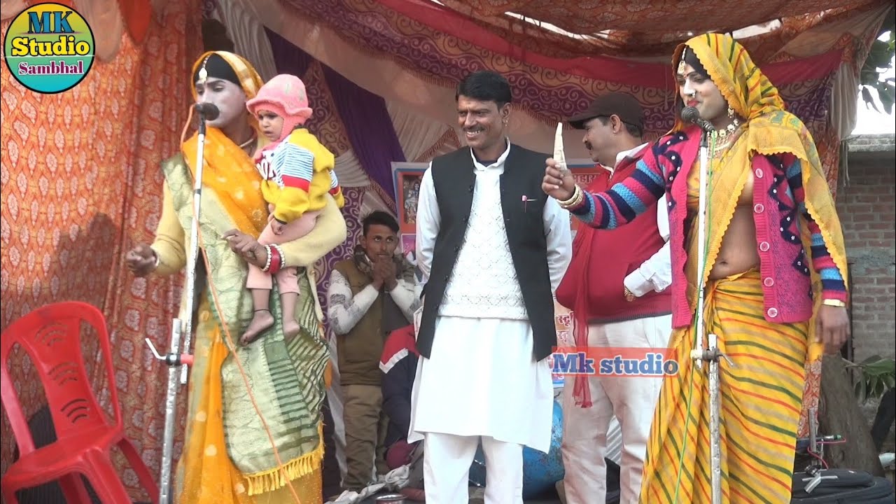 पप्पू ने अपने गांव में जोश!/देहाती कलाकार dehati bhajan ढोला नौटंकी भजन ✓दोनों भरी जबानी 