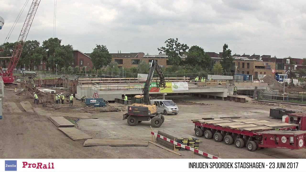 Timelapse inrijden spoordek Zwolle Stadshagen