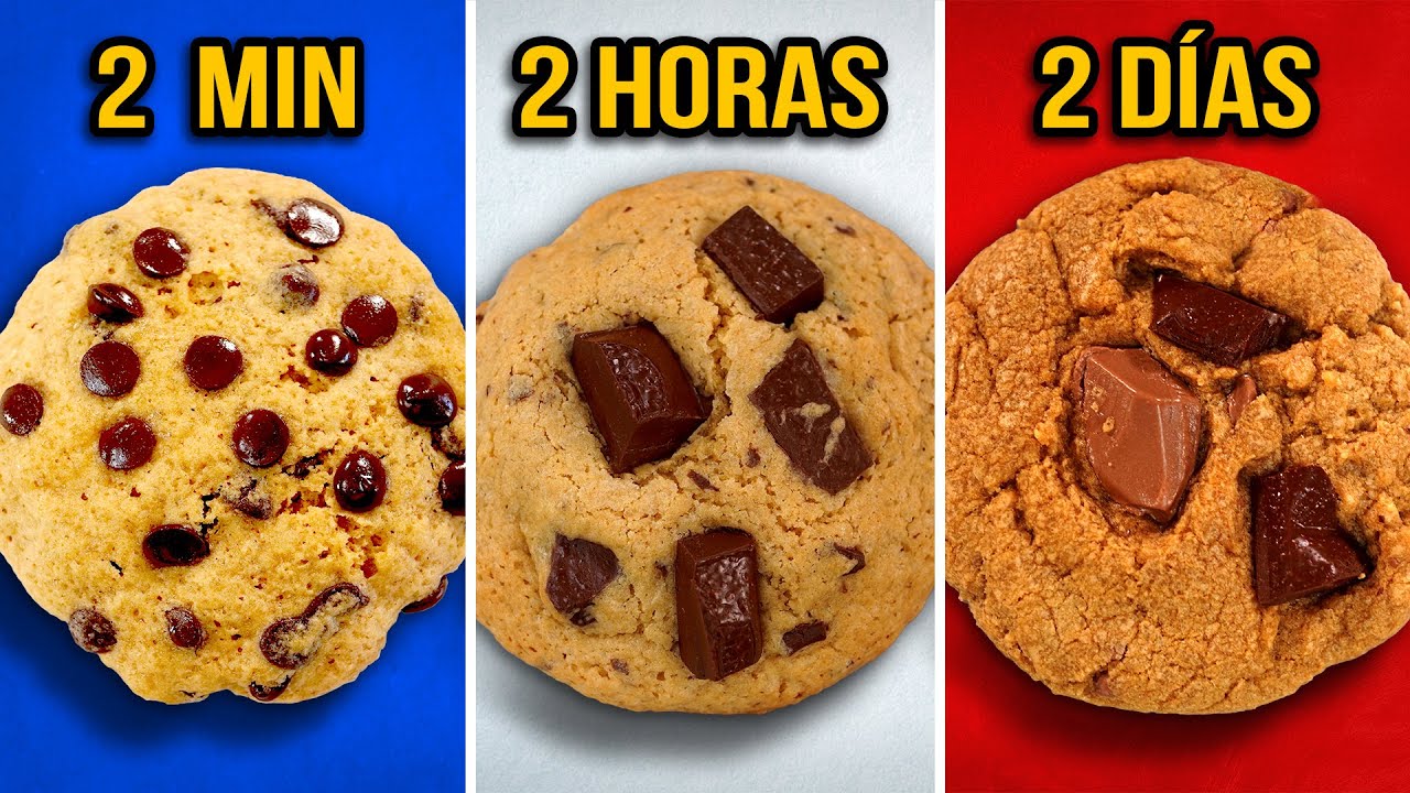 2 Min vs. 2 Horas vs. 2 Días Cookies o Galletas de Chocolate ¿Cuál eliges tú?🍪