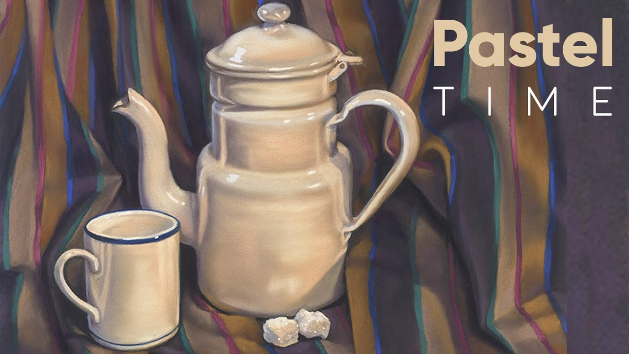 Coffee Pot 'Still Life' in Soft Pastel - Timelapse