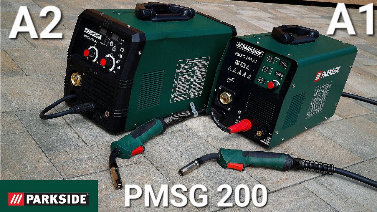 Сравнение сварочного аппарата MIG 3 в 1 Parkside PMSG 200 A1 и нового аппарата Parkside PMSG 200A2