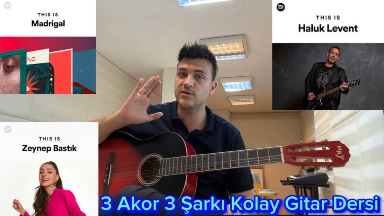 3 basit akor ile 3 şarkı - Kolay ve Popüler Şarkılar Serisi 🎸 -