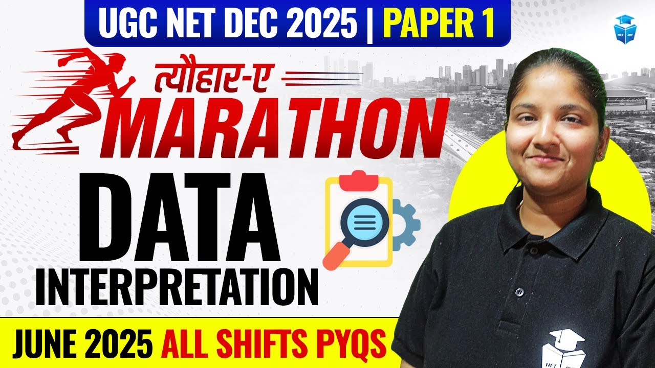 UGC NET Paper 1 Marathon Class | UGC NET Data Interpretation June 2025 PYQs | JRFAdda