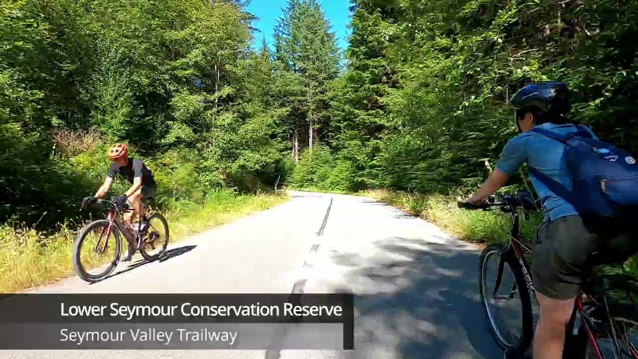 Cycling at Lower Seymour Conservation Reserve