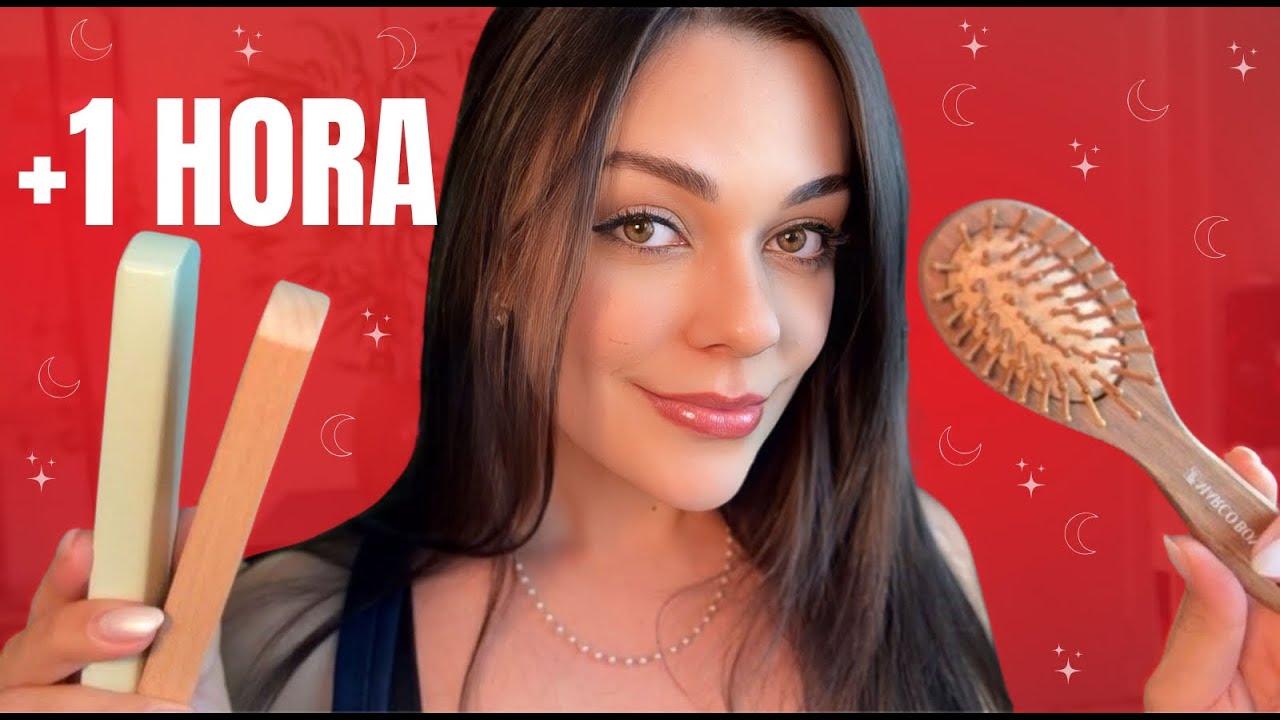 +1Hora De ASMR Passando Chapinha E Escovando Seu Cabelo Até Você Dormir 😴🪮