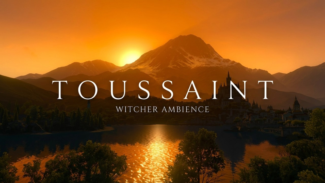 The Witcher 3 - Golden Hour in Toussaint 🌅🐺 | 4K Relaxing Music for Study, Work & Sleep