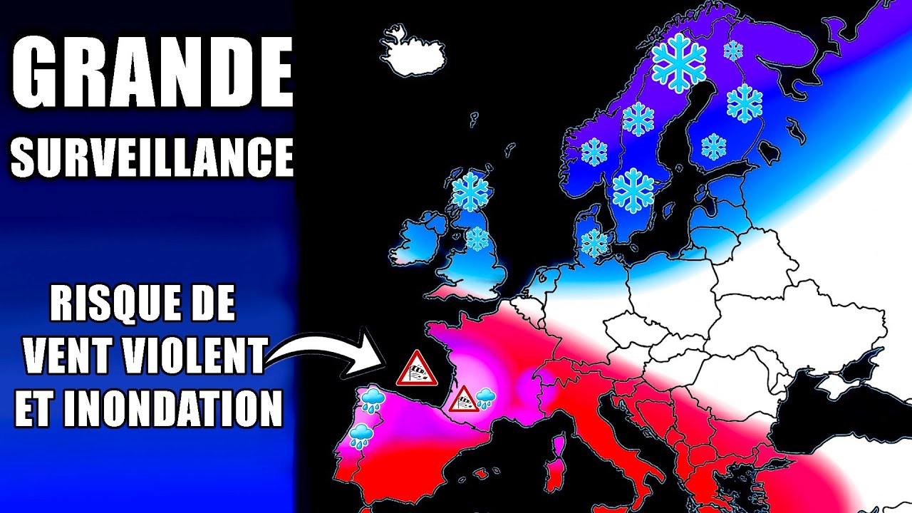 INTEMPÉRIES à venir : TEMPÊTE NILS Puis COUP de FROID et NEIGE ?
