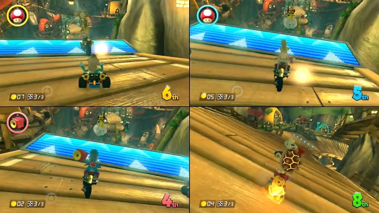 Mario Kart 8 - 4-Player VS:  02 - Crossing Cup (Blind)