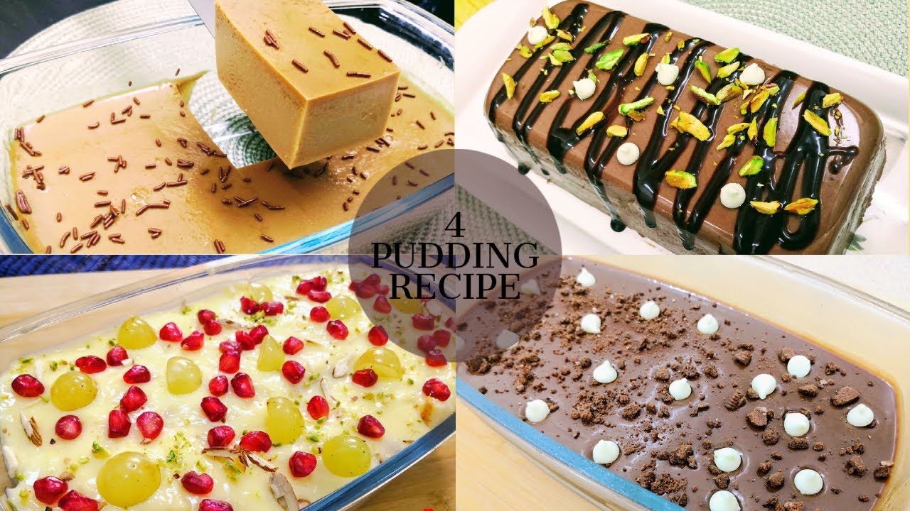 4 Easy No Bake Pudding Recipe | Eggless Dessert Recipe by I Love Cooking