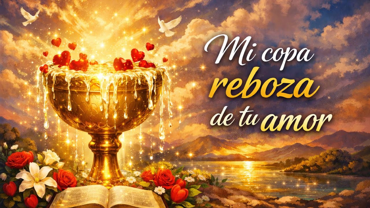 Mi copa reboza de tu amor 