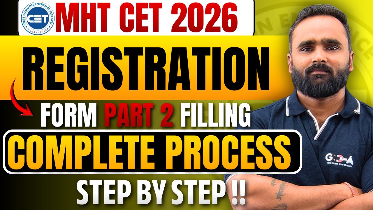 MHT CET 2026 Form PART 02 Fill Up | Registration, Dates, Documents | Pradeep Giri Sir