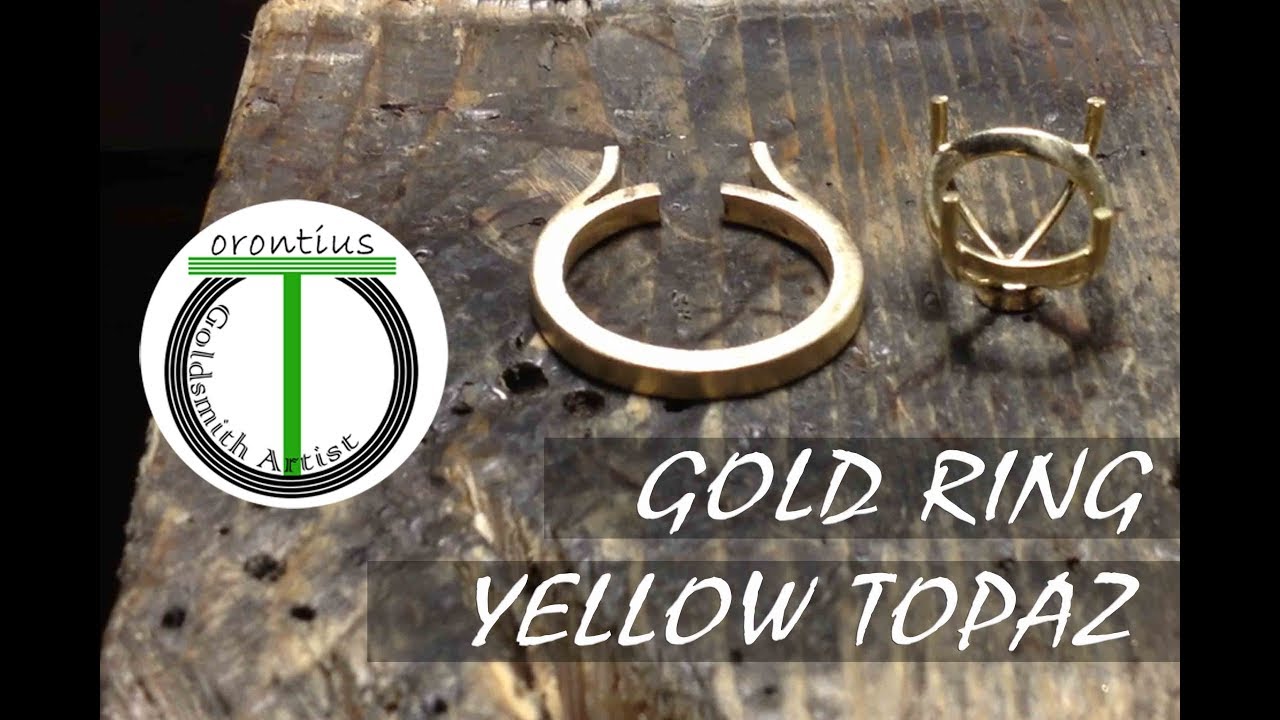 Come creare una montatura in oro giallo per topazio ovale da 9,00 ct