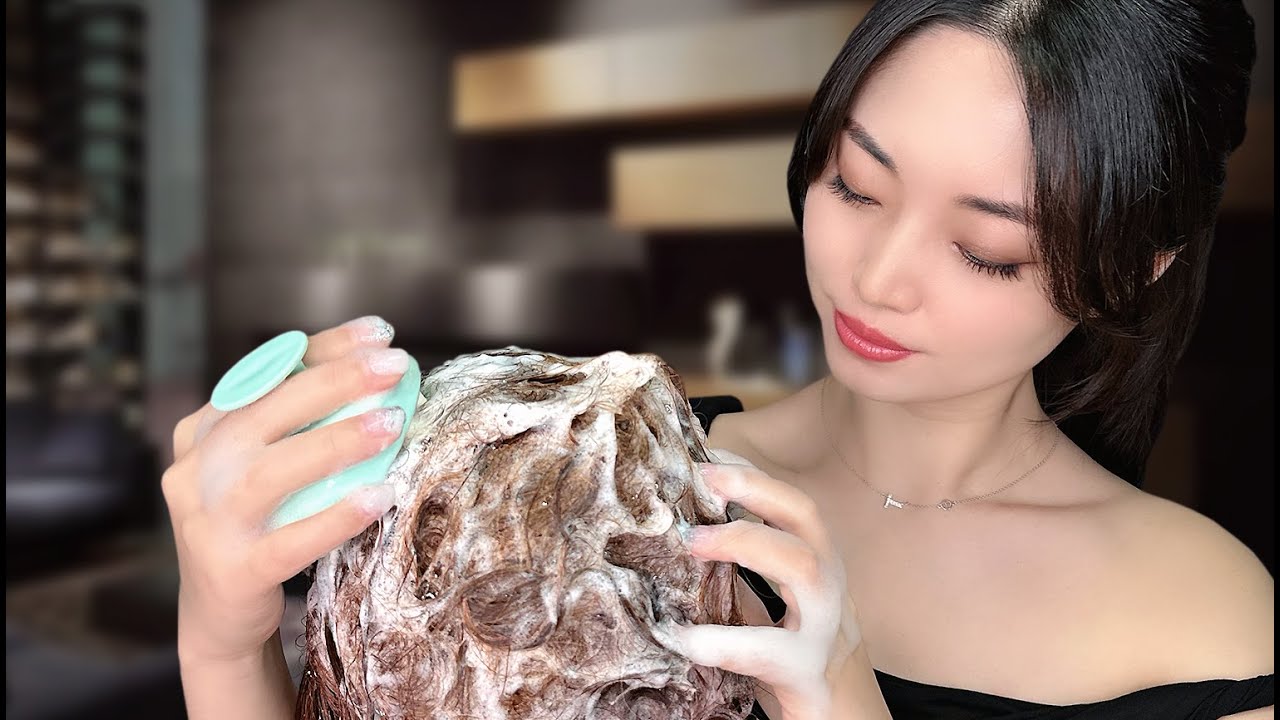 [ASMR] Chinese Dry Shampoo and Hair Wash