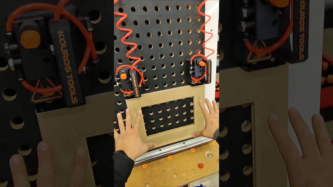 Most affordable system for clamping cabinet doors and other woodworking projects! KOUROSTOOLS.COM