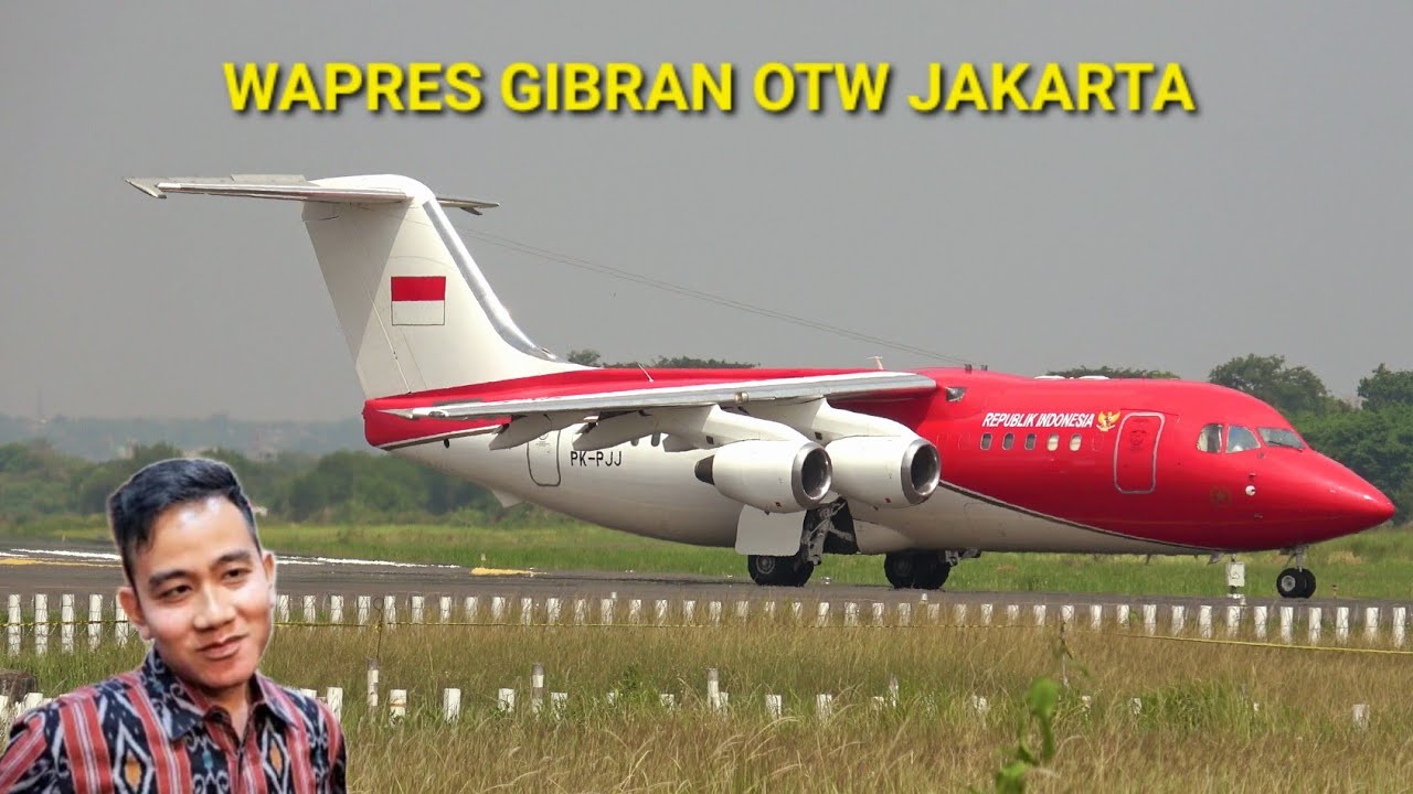 Lihat Dari Dekat!!! Gagahnya Pesawat Wapres Gibran Take Off Ke Jakarta