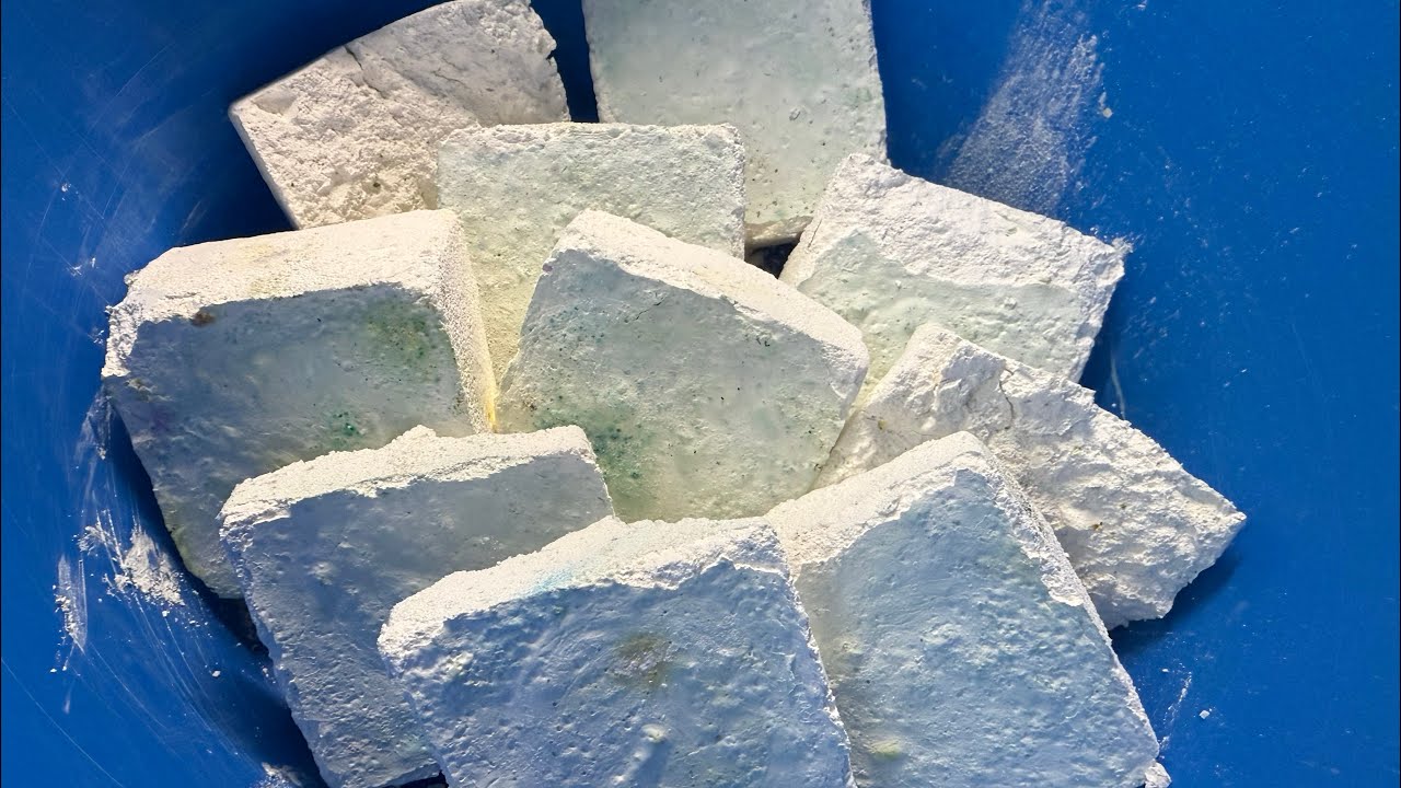 Delicious Textured Reformed Blocks • Dusty Plain Chalk • Satisfying Crush • ASMR