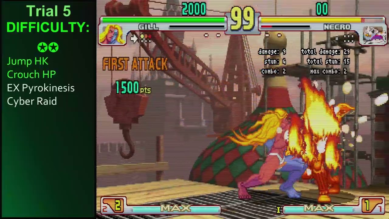 4rd Strike AE Combo Trials: Gill
