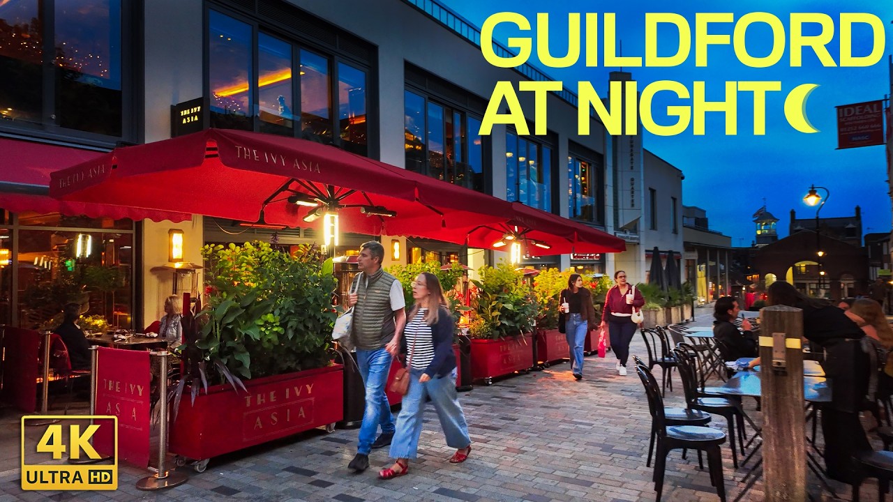 GUILDFORD NIGHT WALK | UK [4K]