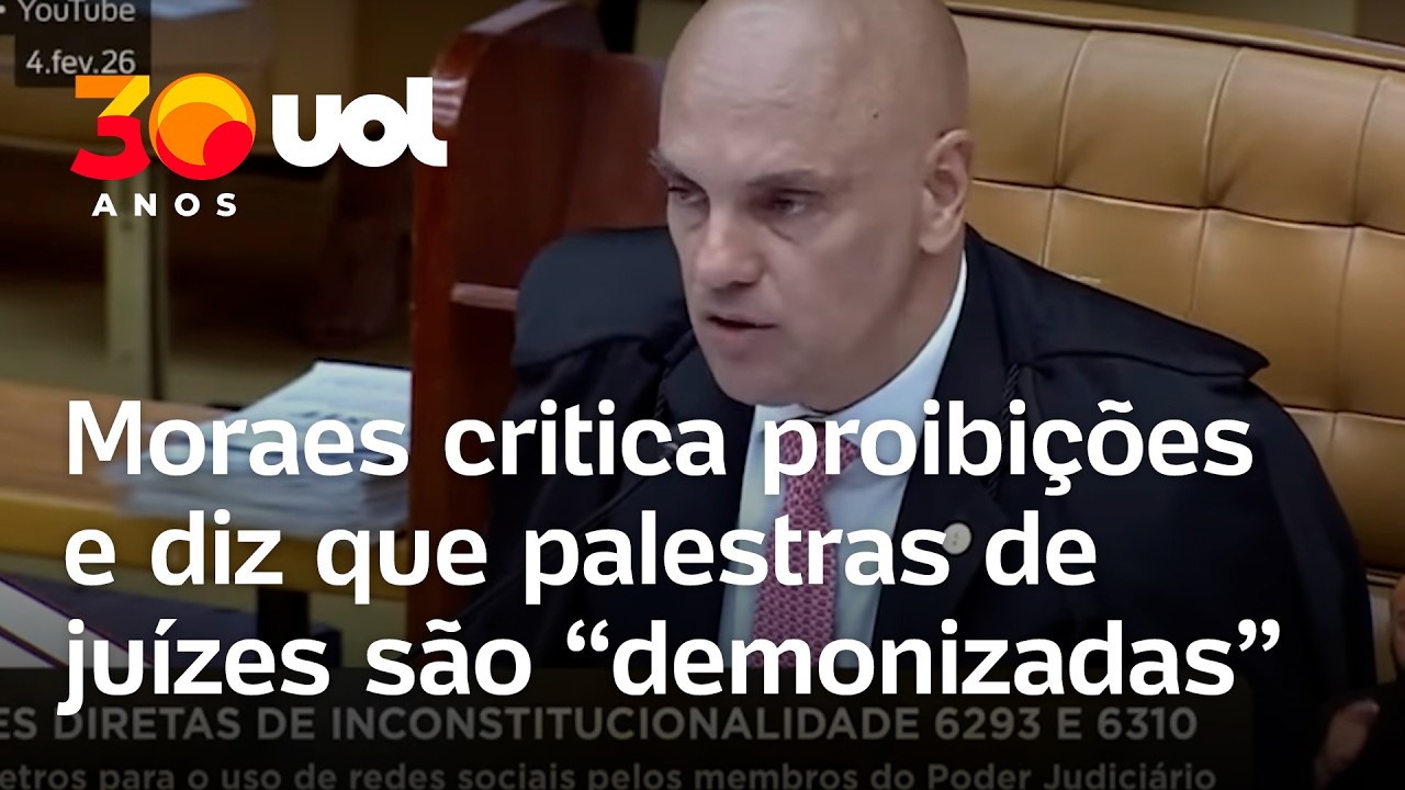 Moraes defende palestras e diz juízes não podem ‘fazer mais nada da vida’ devido a proibições
