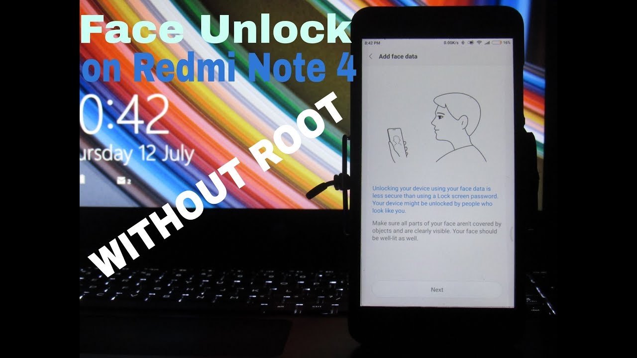 Get Face Unlock On Redmi note 4||Without root