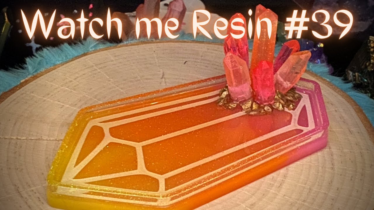 Sunset Crystal Tray | Watch me Resin #39