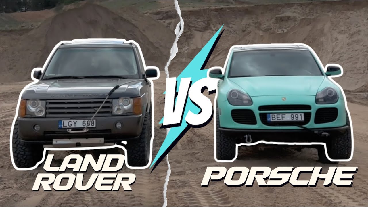 Legendinė dvikova smėlyje: Land Rover prieš Porsche
