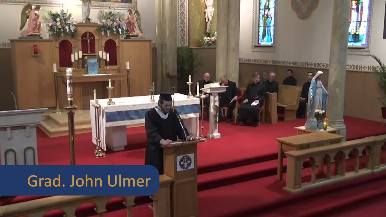 Valedictorian speech by John Ulmer, graduate
