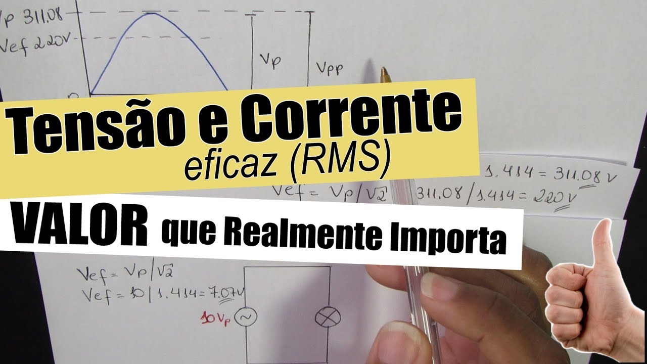 Tensão RMS (EFICAZ) - tensão de PICO - O que é ? como calcular ? MUITO FÁCIL