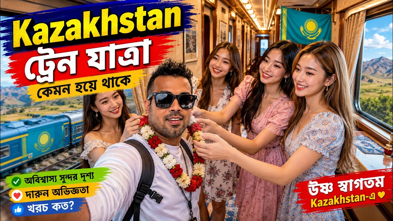 ৭২ ঘণ্টা ট্রেনে কাটালাম কাজাখস্তানে! Train Journey &mdash; চোখ সরাতে পারিনি কাজাখস্তানে!Kazakhstan Vlog