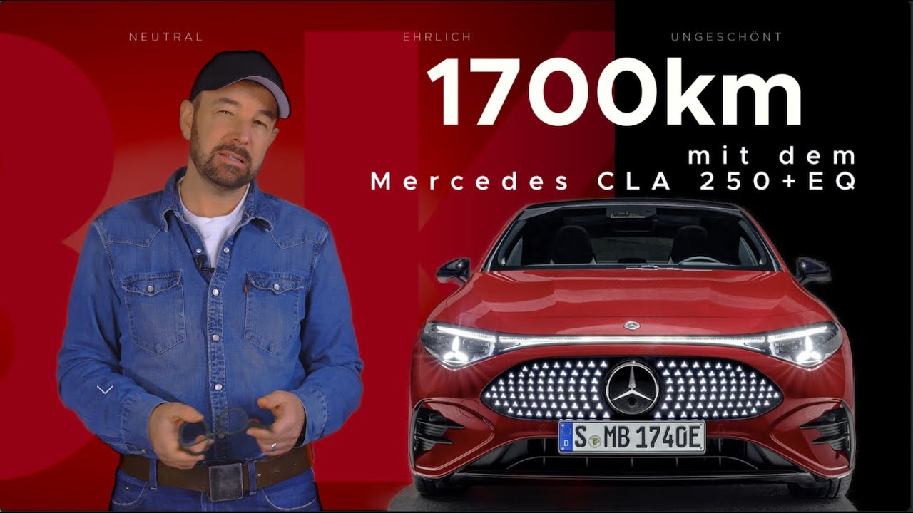 Over 1700 km in the MERCEDES CLA 250+ EQ – Can e-mobility handle stressful everyday life? A real-...