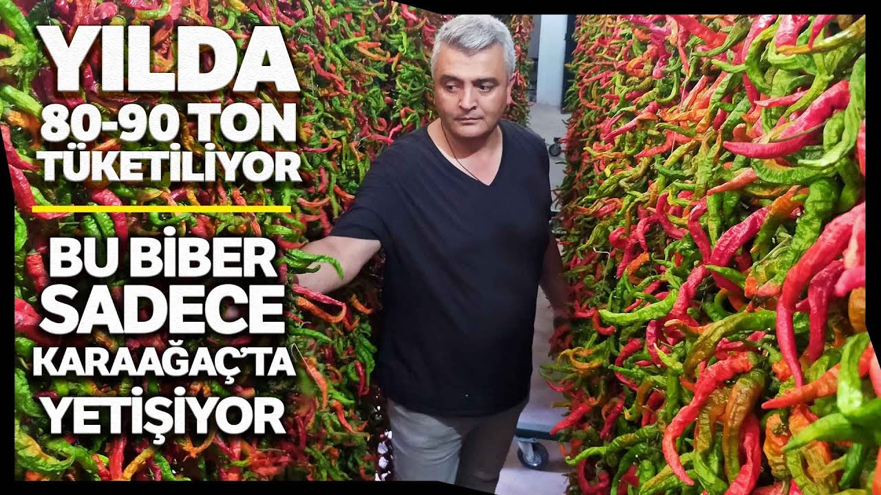 Edirne’de Ciğerci Esnafı 80 Ton Acı Biber Kurutuyor