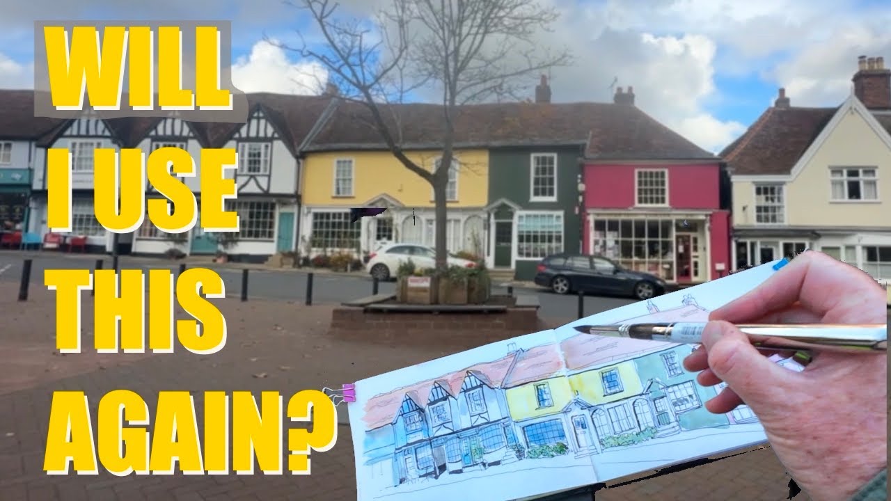 Urban Sketching | Best pens for drawing | testing QOR paints 
