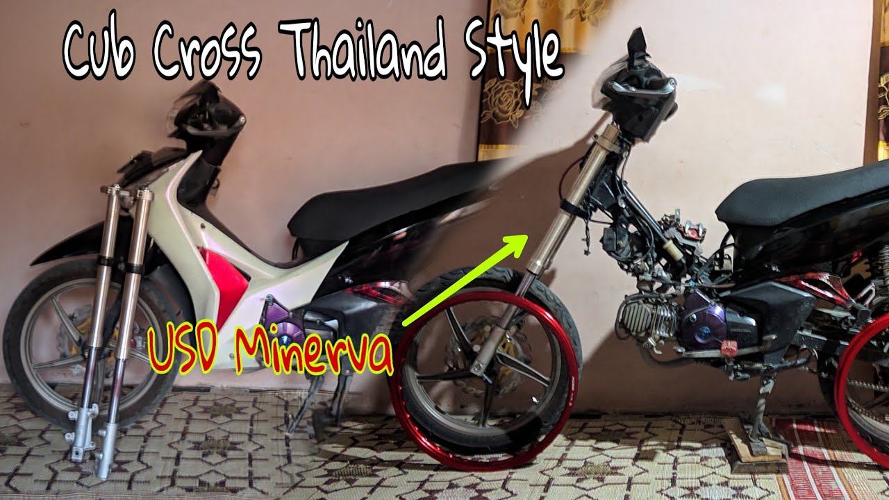 Konsep Baru - Supra x Helm In jadi bebek Cross/Supermoto  Thailand Style pakai USD Minerva