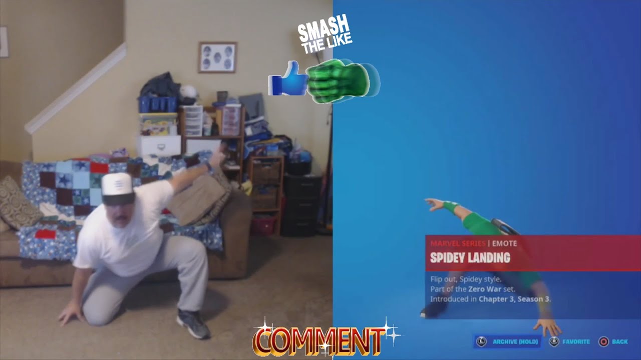 FFG Dance Fortnite Emotes Spidey Landing