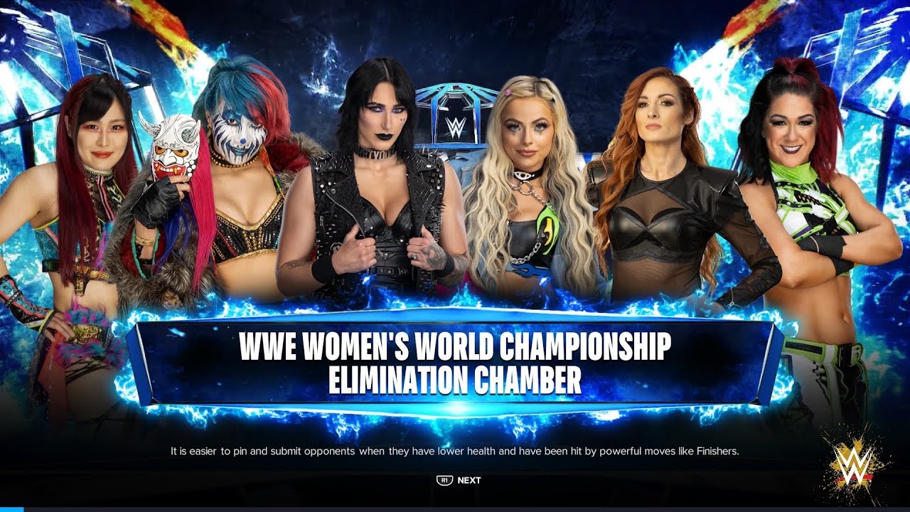 WWE Womens World Championship/Elimination Chamber Match #gameplay #wwe2k24 