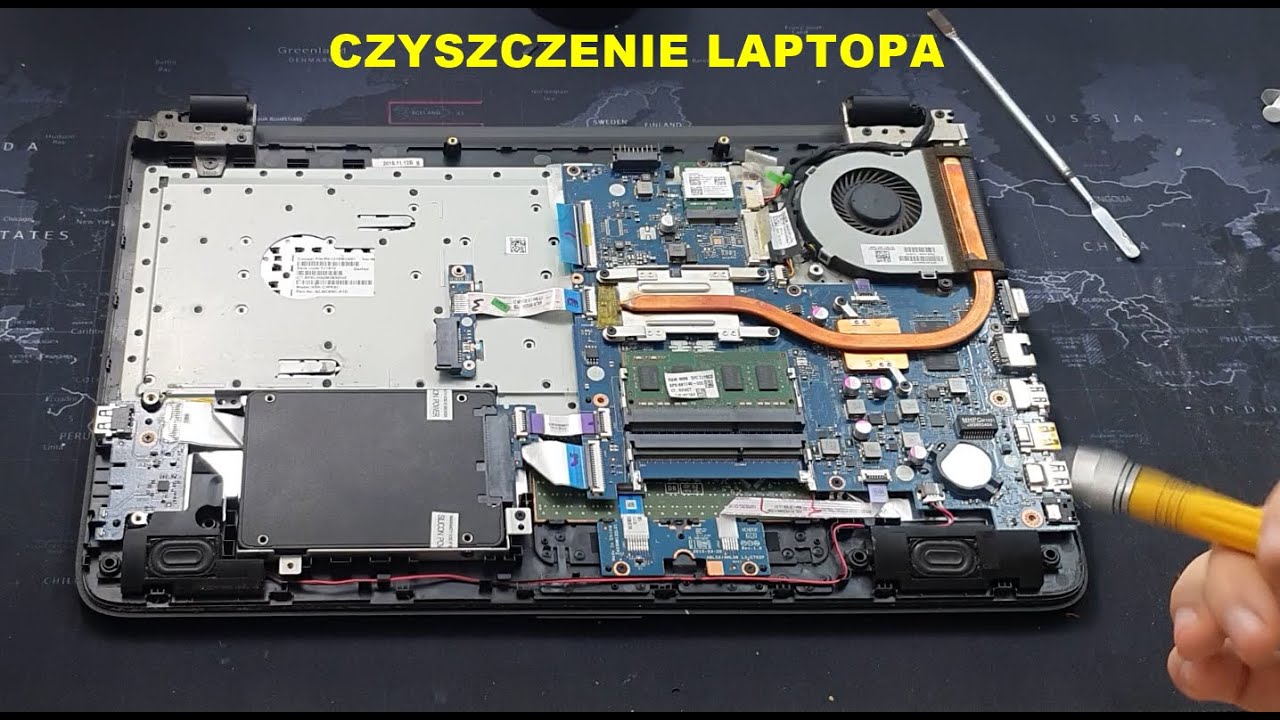 LAPTOP HP G250 ROZBIERANIE CZYSZCZENIE ZMIANA DYSKU ODŚWIEŻENIE PRZYŚPIESZENIE KOMPUTERA DYSK SSD